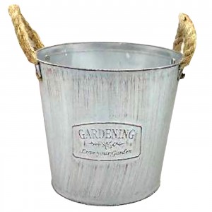 Γλαστράκι-Κασπώ Μεταλλικό Gardening ø16x14cm Homie 423089