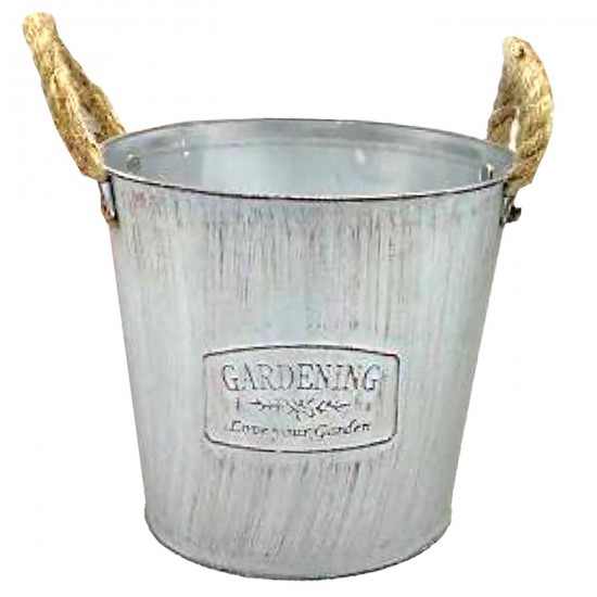 Γλαστράκι-Κασπώ Μεταλλικό Gardening Φ16x14cm Homie 423089