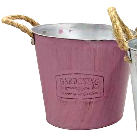 Γλαστράκι-Κασπώ Μεταλλικό Gardening Φ16x14cm Homie 423089