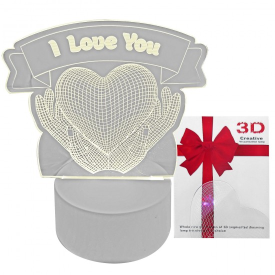 Πινακίδα με φως I Love you 18x15cm Homie 423114