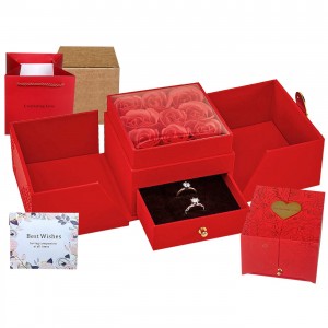 Τριαντάφυλλα σε Κουτί Ανοιγόμενο με Συρτάρι 11,5x11,5x9cm Homie 423118 Τριαντάφυλλα σε Κουτί Ανοιγόμενο με Συρτάρι 11,5x11,5x9cm Homie 423118