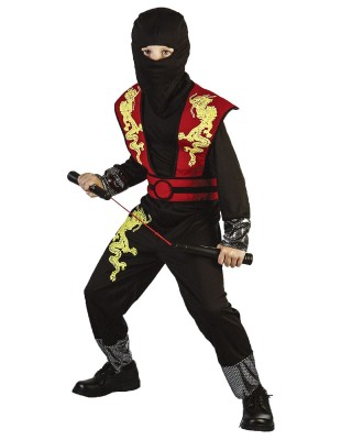 Στολή Παιδική Ninja Κόκκινος  Carnavalista 23177