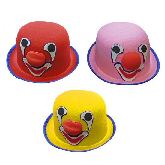 ΚΑΠΕΛΟ ΗΜΙΨΥΛΟ ΣΤΡΟΓΓΥΛΟ ΜΕ ΣΧΕΔΙΑ ΚΛΟΟΥΝ 23x28x10cm Carnavalista 231927