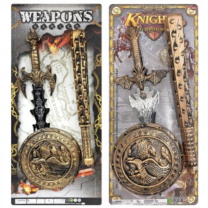 Σετ Ιππότη με Ρόπαλο, Ασπίδα, Σπαθί 56x25cm Carnavalista 232018