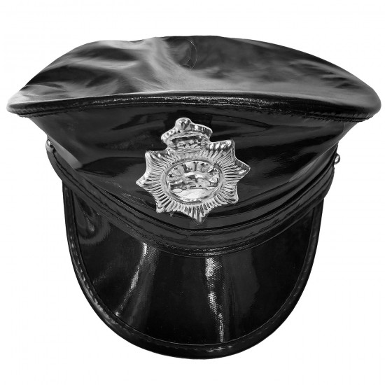 TG-3-2373 - ΚΑΠΕΛΟ ΑΣΤΥΝΟΜΙΚΟΥ ΔΕΡΜΑΤΙΝΗ 25x15cm Carnavalista 232393 ΚΑΠΕΛΟ ΑΣΤΥΝΟΜΙΚΟΥ ΔΕΡΜΑΤΙΝΗ 25x15cm Carnavalista 232393