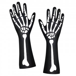 Γάντια Μακριά Σκελετός 38cm Carnavalista 232404