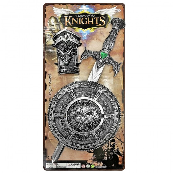 ΣΕΤ ΙΠΠΟΤΗ ΜΕ ΣΠΑΘΙ, ΩΑΣΠΙΔΑ, ΠΕΡΙΚΑΡΠΙΟ 55x25cm Carnavalista 232423