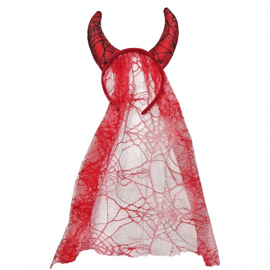 TG-3-2536 - Στέκα Devil με Κέρατα & Πέπλο 60x19cm Carnavalista 232556 Στέκα Devil με Κέρατα & Πέπλο 60x19cm Carnavalista 232556