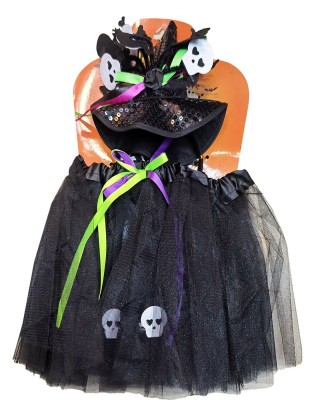 Σετ Αμφίεσης Μάγισσα Νεκροκεφαλές  Carnavalista 232667