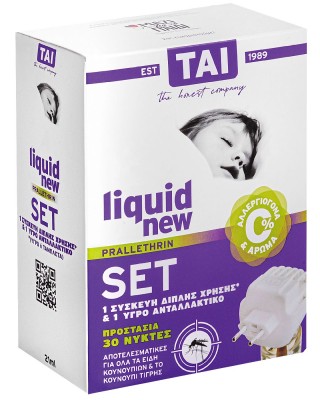Εντομοκτόνο TAI Liquid σετ με Συσκευή Διπλής Χρήσης + Ανταλλακτικό  Tai