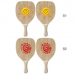 Ρακέτες Ξύλινες Παραλίας Ήλιος 40x22x1,2cm SummerTiempo 62226