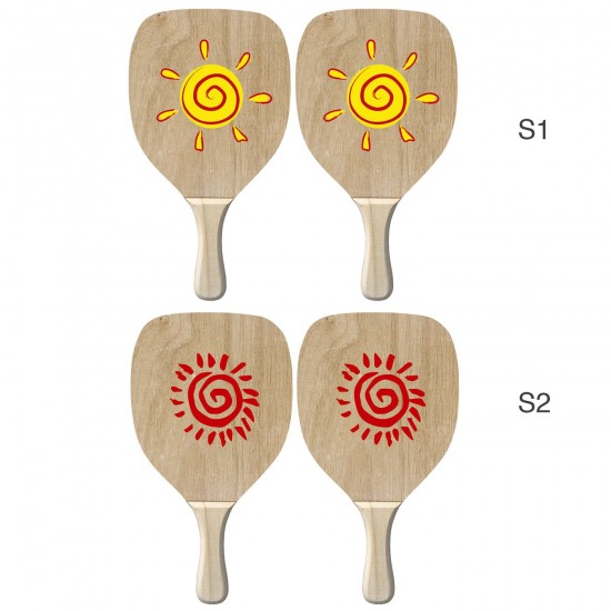 ΡΑΚΕΤΕΣ ΞΥΛΙΝΕΣ ΗΛΙΟΣ 40x22x1,2cm SUMMERtiempo 62226