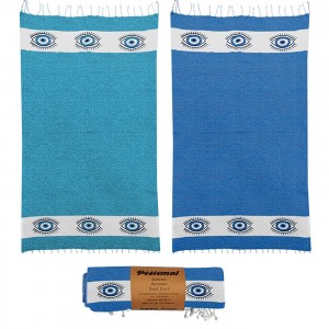 Πετσέτα Θαλάσσης Pestemal Ματάκια ~280g 90x180cm SummerTiempo 622273