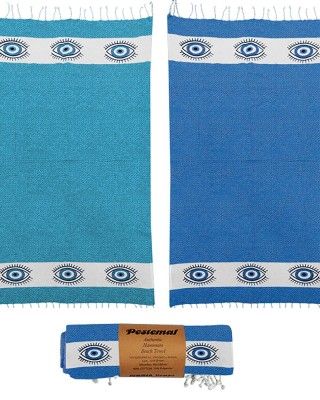 Πετσέτα Θαλάσσης Pestemal Ματάκια ~280g  90x180cm SummerTiempo 622273