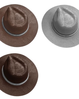 Καπέλο Μονόχρωμο Υφασμάτινη Πλέξη Ενηλίκων ø36cm SummerTiempo 622488