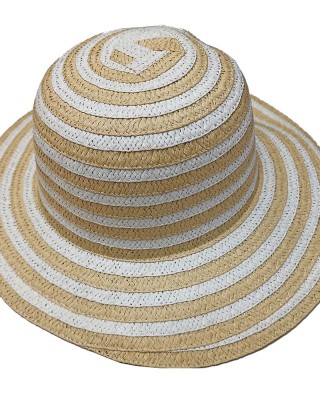 Καπέλο Γυναικείο Ψαθόχαρτο με Ρίγες ø37cm SummerTiempo 622569