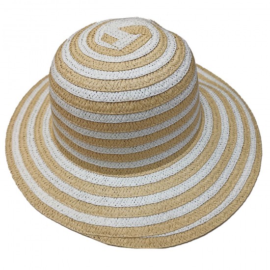 ΚΑΠΕΛΟ ΓΥΝΑΙΚΕΙΟ ΨΑΘΟΧΑΡΤΟ ΜΕ ΡΙΓΕΣ Φ37cm SUMMERtiempo 622569