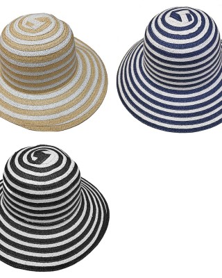 Καπέλο Γυναικείο Ψαθόχαρτο με Ρίγες ø37cm SummerTiempo 622569