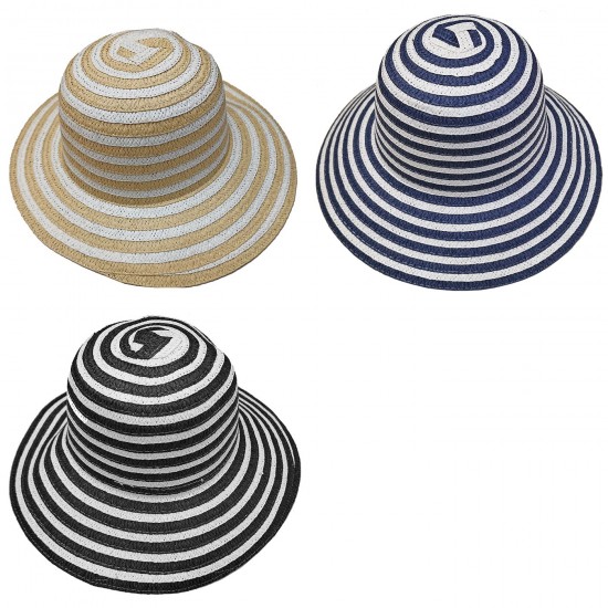 ΚΑΠΕΛΟ ΓΥΝΑΙΚΕΙΟ ΨΑΘΟΧΑΡΤΟ ΜΕ ΡΙΓΕΣ Φ37cm SUMMERtiempo 622569