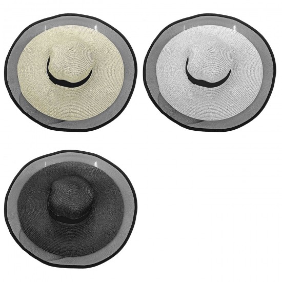 ΚΑΠΕΛΟ ΓΥΝΑΙΚΕΙΟ ΨΑΘΟΧΑΡΤΟ ΚΟΡΔΕΛΑ ΚΑΙ ΤΟΥΛΙ 50cm SUMMERtiempo 622746