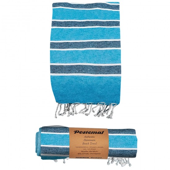 ΠΕΤΣΕΤΑ ΘΑΛΑΣΣΗΣ PESTEMAL ΜΕ ΧΡΩΜΑΤΙΣΤΕΣ ΡΙΓΕΣ ~280g 90x180cm SUMMERtiempo 622967