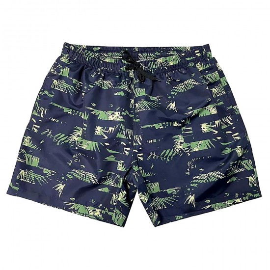 ΜΑΓΙΟ ΑΝΔΡΙΚΟ POLYESTER ΜΠΛΕ ΜΕ ΠΡΑΣΙΝΑ ΦΥΛΛΑ  SUMMERtiempo 622976