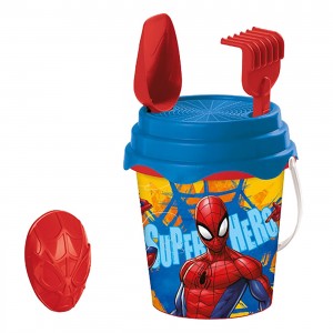 Κουβαδάκι με Αξεσουάρ Spiderman σετ 5 τεμ Φ17cm Mondo 18602