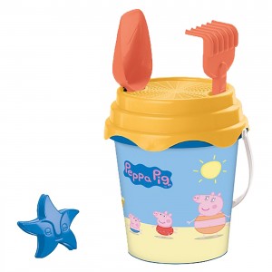Κουβαδάκι με Αξεσουάρ Peppa σετ 5 τεμ Φ17cm Mondo 28082