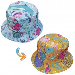 Καπέλο Κώνος Παιδικό Διπλής Όψης Ψαράκια  SummerTiempo 623156
