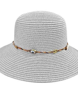 Καπέλο Ψαθόχαρτο με Μάτι & Κοχύλια ø34cm SummerTiempo 623162