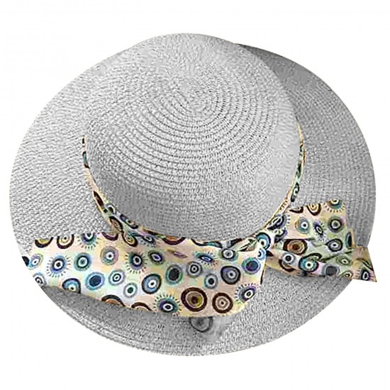 Καπέλο Ψαθόχαρτο με Κορδέλα Μάτια ø34cm SummerTiempo 623165