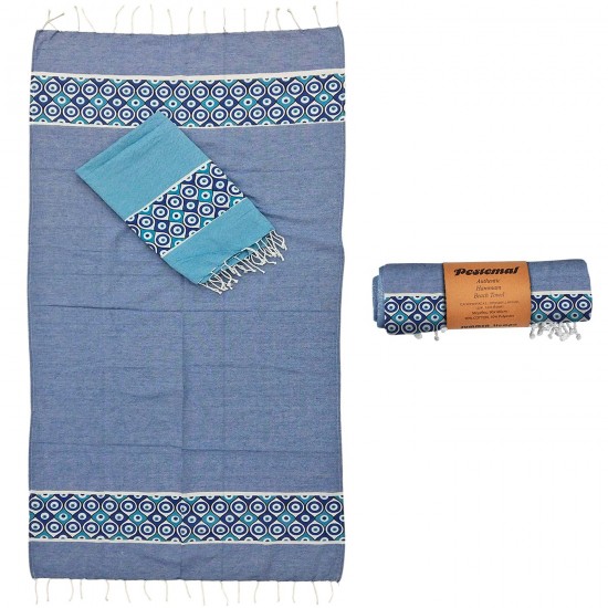 Πετσέτα Θαλάσσης Pestemal Μικρά Ματάκια ~280g 90x180cm SummerTiempo 623187