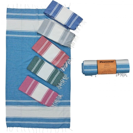 Πετσέτα Θαλάσσης Pestemal Λευκή Φάσα ~280g 90x180cm SummerTiempo 623191