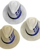 Καπέλο Ψαθόχαρτο Cowboy με Κορδέλα Ελληνική Σημαία 34x31x12cm SummerTiempo 623229