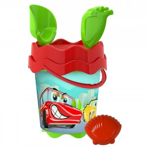 Κουβαδάκι Αμαξάκια Φ17cm σετ=5 τεμ SummerTiempo 623302