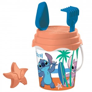 Κουβαδάκι με Αξεσουάρ Stitch σετ 5 Τεμ. ø17cm Mondo 28757