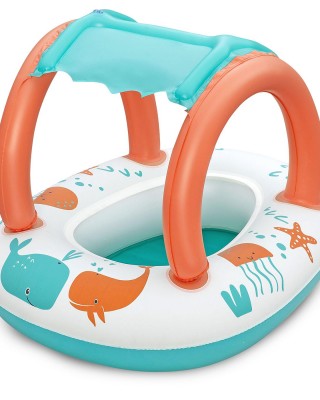 Φουσκωτή  Βρεφική Βάρκα με Σκίαστρο Bestway 84x67cm Bestway 34203