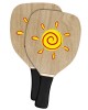 Ρακέτες Ξύλινες Παραλίας Ήλιος με Λαβή 40x22x1,2cm SummerTiempo 623333