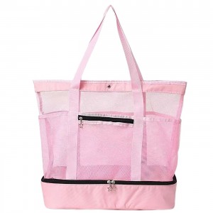 Τσάντα Παραλίας Διχτυωτή με Ισοθερμική Θήκη 52x43x21cm SummerTiempo 623341