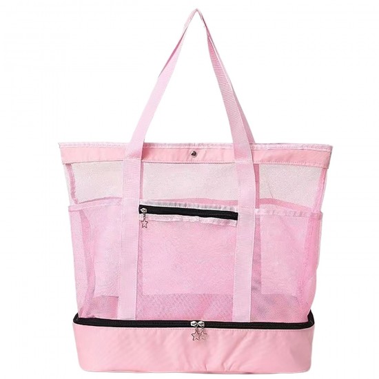 Τσάντα Παραλίας Διχτυωτή με Ισοθερμική Θήκη 52x43x21cm SummerTiempo 623341