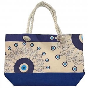 Τσάντα Παραλίας Γιούτα Greece 54x37x15cm SummerTiempo 623366