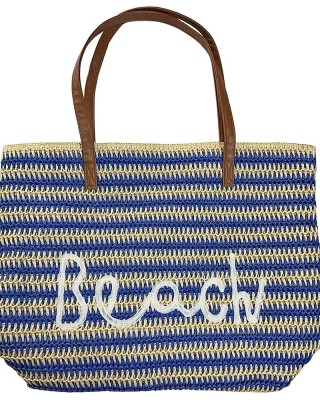 Τσάντα Παραλίας Ψαθόχαρτο Beach 51x39x15cm SummerTiempo 623371