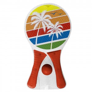 Ρακέτες Παιδικές Μεγάλες Σετ=2+1 Μπαλάκι 38x24x0,6cm SummerTiempo 62680