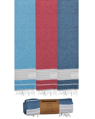 Πετσέτα Θαλάσσης Pestemal Γκρί Ρίγες ~280g 90x180cm SummerTiempo 62843