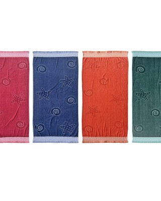 Πετσέτα Θαλάσσης Ζακάρ Μονόχρωμη 75x150cm ~450gr SummerTiempo 62845