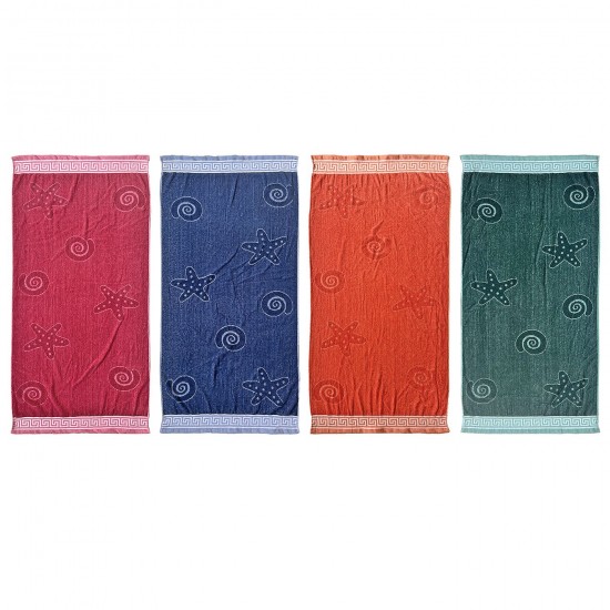 ΠΕΤΣΕΤΑ ΤΖΑΚΑΡ ΒΕΛΟΥΤΕ 75x150cm  ~450gr SUMMERtiempo 62845