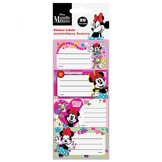 TG-50-3131 - ΕΤΙΚΕΤΕΣ MINNIE ΣΕΤ=5 ΦΥΛΛΑ 20 ΕΤΙΚΕΤΕΣ Disney ΕΤΙΚΕΤΕΣ MINNIE ΣΕΤ=5 ΦΥΛΛΑ 20 ΕΤΙΚΕΤΕΣ Disney