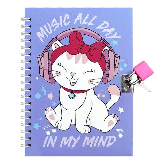 ΣΗΜΕΙΩΜΑΤΑΡΙΟ ΜΕ ΛΟΥΚΕΤΟ ΓΑΤΟΥΛΑ 13x18cm Justnote 703385