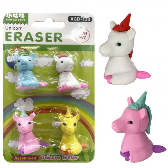 TG-50-3368 - ΓΟΜΕΣ 3D ΜΟΝΟΚΕΡΟΙ 4ΤΕΜ ~3,5cm Justnote 703388 ΓΟΜΕΣ 3D ΜΟΝΟΚΕΡΟΙ 4ΤΕΜ ~3,5cm Justnote 703388