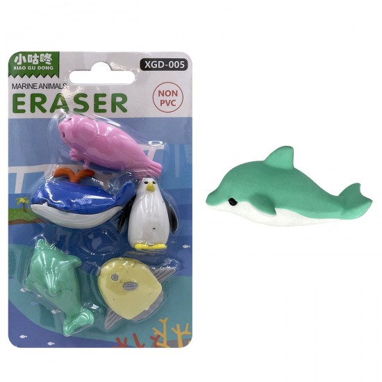 TG-50-3370 - ΓΟΜΕΣ 3D ΘΑΛΑΣΣΙΑ ΖΩΑΚΙΑ 5ΤΕΜ ~4,5cm Justnote 703390 ΓΟΜΕΣ 3D ΘΑΛΑΣΣΙΑ ΖΩΑΚΙΑ 5ΤΕΜ ~4,5cm Justnote 703390